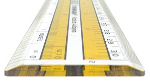 12 inch Premium Quality Transparent Plastic Ruler Pack of 12 - Thumbnail 2
