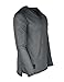 ZIMEGO Men's Vintage Color Dyed Long Sleeve V-Neck Athletic Slim Henley Shirts Steel Black