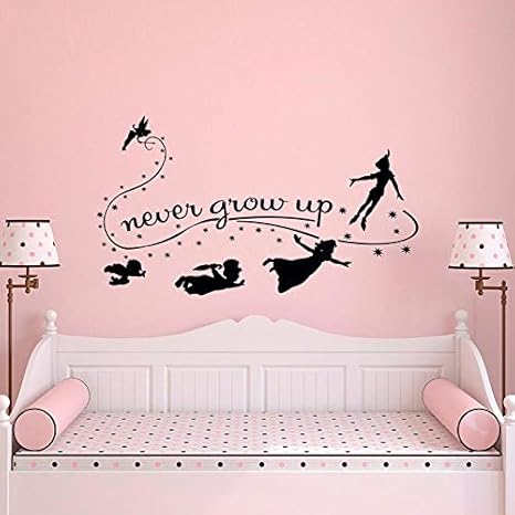 Buy Generic Beautiful Never Grow Up Fairy And Peter Pan Vinyl Wall