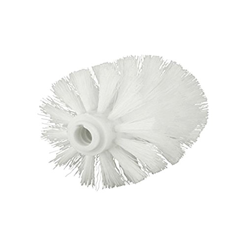 Vaorwne Replacement Spare Bathroom Accessory Plain Plastic Toilet Cleaning Brushes Head Holders White (2X White Heads)