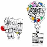 MSPOVOF Cute Fashion Heart Charms,S925 Sterling Silver Charm,Bead for Bracelets and Necklaces,For Women Jewelry Present