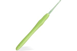 kgxulr 2 mm Aluminum Soft Grip Rubber Handle Crochet Hook, Ergonomic Knitting Needles for Beginners and Handmade DIY Knitting Crochet