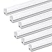 HouLight 6-Pack Corded LED T5 Integrated Light Fixture, Super Bright Daylight White(6500K), 4-Foot, 2200 Lumens, 18W, Built-in ON/Off Switch, for Under Cabinet Light, Ceiling Light, and Shop Light