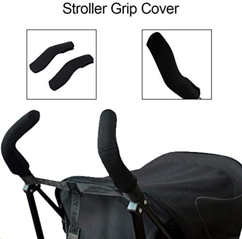 Garosa 1 Pair Baby Stroller Armrest Black Cover Universal Elastic Handle Dust-Proof Protector Sleeve for Pushchair Pram - Image 5