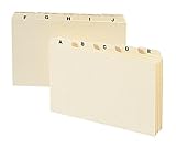 Smead Card Guide, Plain 1/5-Cut Tab (A-Z), 8