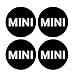 EdwardSmithCars 4 x 55mm Diameter Mini Cooper Wheel Center Cap Sticker Emblem Self Adhesive for Flat Surfaces