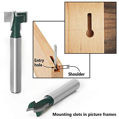 Yakamoz T Slot Router Bit Set 1/4 Inch Shank TSlot Router Bits