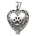 Cathedral Art Paw Prints on My Heart Pet Memorial Picture Frame, 2.25-inch by 2.5-inch Photo, Silver