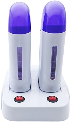 Hot Electric Epilator Base Double Roll On Refillable Depilatory Wax Heater Hot Body Hair Removal Depilation Waxing Set Machine