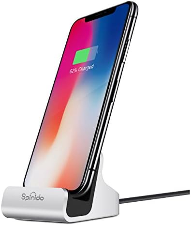 iPhone Charging Dock - Spinido Lightning Desktop Desk Charger Dock, iPhone Charger Stand Holder for Apple iPhone 5/6 S-046
