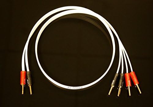 QED Performance Original Bi-Wire Speaker Cable 4 Metre Single Length Terminated With QED ABS Back Airloc Forte 4mm Banana Plugs, Amp End 2x 4mm Speaker End 4x 4mm