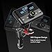 Bluetooth FM Transmitter for Car, Wireless Radio Adapter Hands-Free Calling 4.2 Bluetooth Crystal Clear Sound QC3.0/2.4A Dual USB Ports Large Display AUX TF Card Music Player Car Transmitter