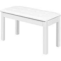 XIDIHF 70CM Piano Bench with Storage, Solid Wooden Duet Piano Keyboard Stool with Padded Cushion & Leather, Elegant Design fo