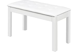 XIDIHF 70CM Piano Bench with Storage, Solid Wooden Duet Piano Keyboard Stool with Padded Cushion & Leather, Elegant Design fo