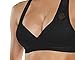 Bise Women's Sports Bra Yoga Top Push up Add 2 Cups Padding Workout Middle Support Active Wear (M, B-400 Black)