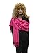 Cashmere Pashmina Group: Solid Pashmina Shawl, Scarf, Wrap & Stole(Regular size) Hot Pink