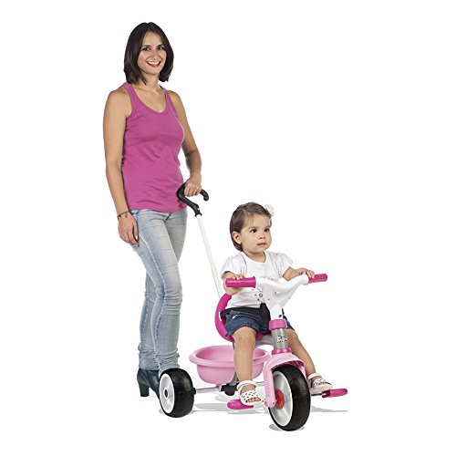 Smoby - Be Move rosa - Kinderdreirad mit Schubstange, Sitz mit Sicherheitsgurt, Metallrahmen, Pedal-Freilauf, für Kinder… – Bild 4