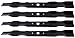 USA Mower Blades (4 AYP340BP Mulching Blade Fits AYP Craftsman Husqvarna 134149 24676 422719 424752 531005085 Length 21 in. Width 2 1/4 in. Thickness .150 in. Center Hole 5 PT ST 42 in. Deck
