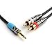 AUX Audio Cable, INNOVAA 3.5mm to RCA (2) Stereo AUX Audio Cable - 25 Feet
