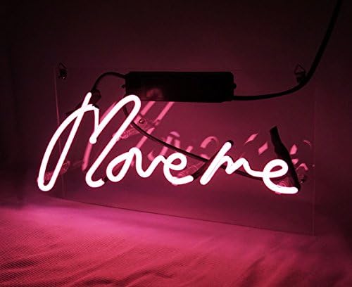 Led Neon Wall sign Move Me Decorated Neon Light for Party Beer Bar Pub Recreation Room Game Room Windows Garage (Pink)