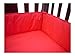 American Baby Company Cotton Percale Crib Bumper, Red