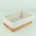 Wicker Woven Basket with Lining for Cosmetics / Cute Empty Gift Basket for Nuts Candy Food,Lining Removable