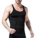 Jiao Miao Mens Slimming Waist Body Shaper Vest Shirt,T107Black-L