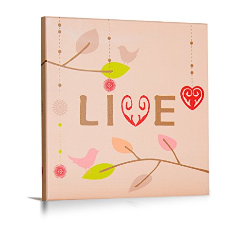 Green Frog Canvas Gallery Wrapped Art Decor, Live/Love/Laugh