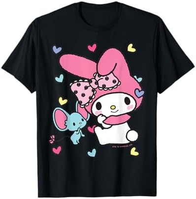 Amazon.com: My Melody Backside Logo Tee Shirt T-Shirt : Clothing