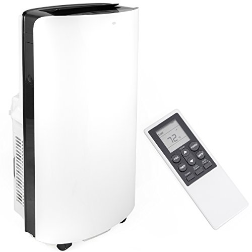 Ensue 14,000 BTU 4in1 Portable Air Conditioner Dehumidifier Heater Fan LCD Super Quiet AC Timer Vent Kit with Remote Control, White