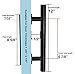 DIYHD Stainless Steel Smooth Black Barn Door Handle and Pull Wood Door Two-Side Handles
