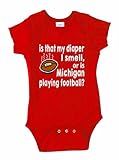 Ohio State Fan Baby Bodysuit Is That My Diaper or is Michigan Playing Football - Red