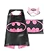 (Batgirl) ROXX Cape and Mask Costume for Child Superhero Superman Kids Girl And Boy