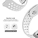 UMTELE Compatible for Fitbit Ionic Band, Two-Toned Perforated Strap Breathable Accessory Wristband with Quick Lock&Release Buckle Replacement for Fitbit Ionic Smart Watch, Small, Silver/White