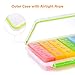 Pill Organizer 4 Times A Day, BUG HULL Moisture-Proof Pill Box, Large Compartment Pill Case for Travel, Medicine Organizer Pill Container for Vitamins, Fish Oils, Supplements