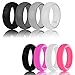 DoerDo Silicone Wedding Ring For Men & Women By, Durable Couple Rubber Sport Band For Active Style - Classical Combination
