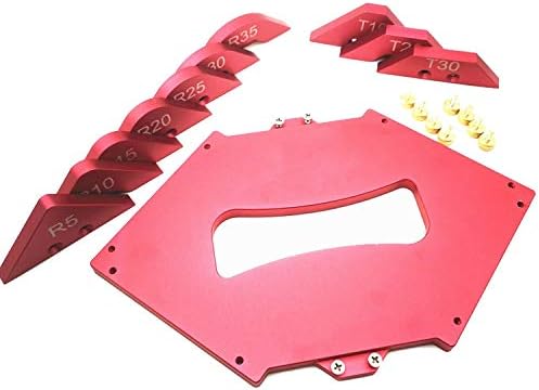 Router Table Corner Jig Radius Chamfer Profile Template Kits Aluminium Alloy for Woodworking Trimming Tool Set
