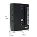 6 Outlet Multi Plug Swivel Surge Protector Wall Tap with 2 USB Charging Ports, Oviitech Wall Adapter, Smart Charging for Home/Office/Travel,Black,ETL Certified