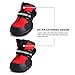 Dog Shoes for Medium to Large Dogs Labrador Husky Shoes 4 Pcs, Waterproof (Red, Size 6)