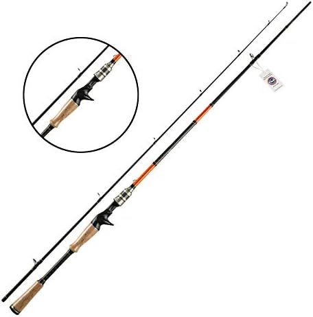 JOHNCOO Ruffy Spinning Fishing Rod with Guides 1.98m 2.1m 2.4m Fast Action Baitcasting Fishing Rod for Bass Trout