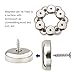 Super Power Rare Earth Cup Magnets, 44 LBS Holding Force, 1.0
