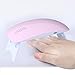 CLAVUZ Mini 6W LED UV Nail Dryer Lamp Curing Light Portable for Gel Nail Polishes Manicure/Pedicure 2 Timing Setting 45s/60s