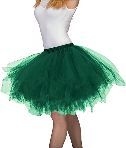Dancina Big Girls Vintage Petticoat Tulle Tutu Skirt 8-13 yrs Black Green at Amazon