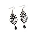 MEiySH Black Lace Gothic Lolita Pendant Choker Necklace Earrings Set