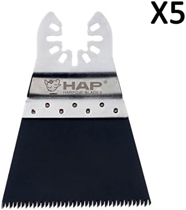 Harpow 5 Pieces Precision Japanese Blade with Stianless Holder, 65mm, Power Oscillating Tool Blades,multitool Blades,power Tool Saw Blades,fits Fein Bosch Craftsman Rockwell Einhell Westfalia Ferm Pro-line Matrix Tools