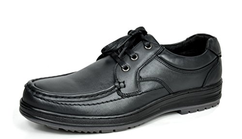Bruno MARC MODA ITALY ABEL Men's Classic Leather Lace Up Driving Casual Moccasins Oxfords shoes