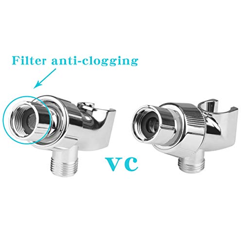 CACASO shower head Holder Shower Arm Mount,Mount for Handheld Showerheads,Adjustable Shower Arm Bracket with Swivel Ball Connector,Chrome Finish