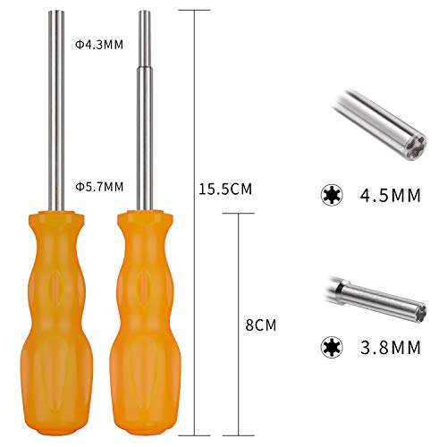 Taessv 9 pcs Professional Triwing Screwdrivers Professional Tool Kit for Nintendo NES Game Cartridge, Security Screw Driver Game Bit Set for NS Switch 3DS Wii