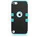 ULAK Case for iPod Touch 7th Generation, Shockproof Silicone Interior Heavy Duty High Impact Protective Case for Apple iPod Touch 7th/6th/5th Generation, Black/Blue