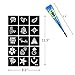 43pcs Free Tattoos Templet,Oruuum India Tattoo Ointment Kit, Conical Temporary Art Tattoos Painting, Black2, Brown, Lake blue, Red, Rosy red, 6Pcs (8_color)